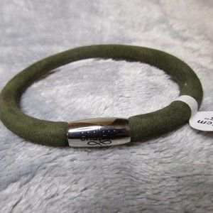 Endless Single Moss Green Leather Bracelet By JLO 8.5 inch NEW A16